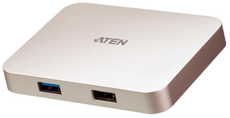 Dock станция ATEN USB-C 4K Ultra Mini Dock with Power Pass-through - фото 1 - id-p218811690