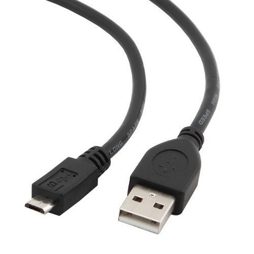 Cablexpert Кабель USB 2.0 Pro, AM/microBM 5P, 1м, экран, черный, пакет (CCP-mUSB2-AMBM-1M) - фото 1 - id-p212717085