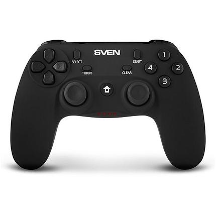 Геймпад SVEN GC-3050 Black (Vibration 13кн. 8поз.перекл. 2мини-джойстика USB/PS3 беспроводной), фото 2