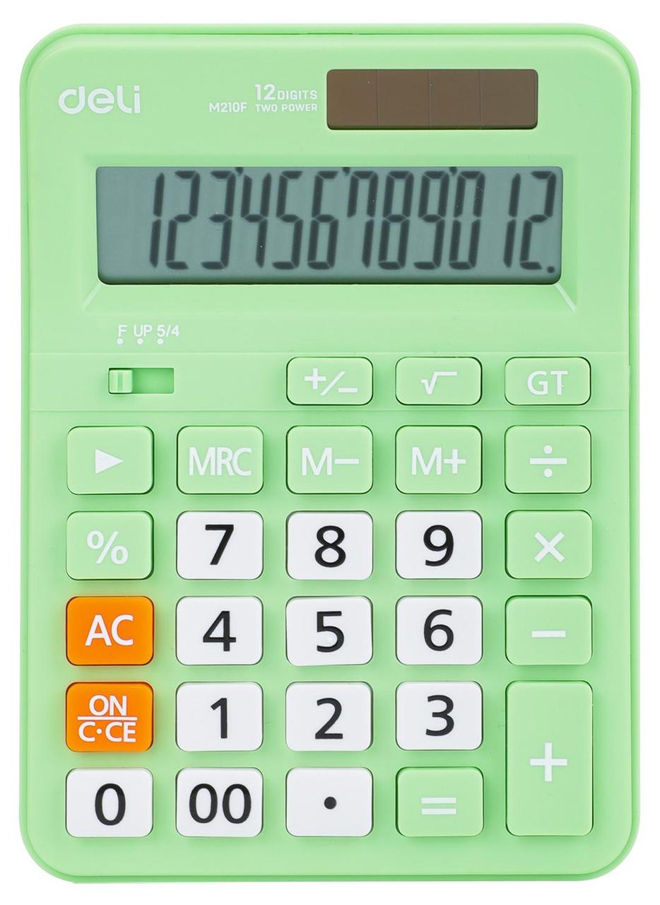 Калькулятор настольный Deli EM210FGREEN зеленый 12-разр. - фото 1 - id-p214271636