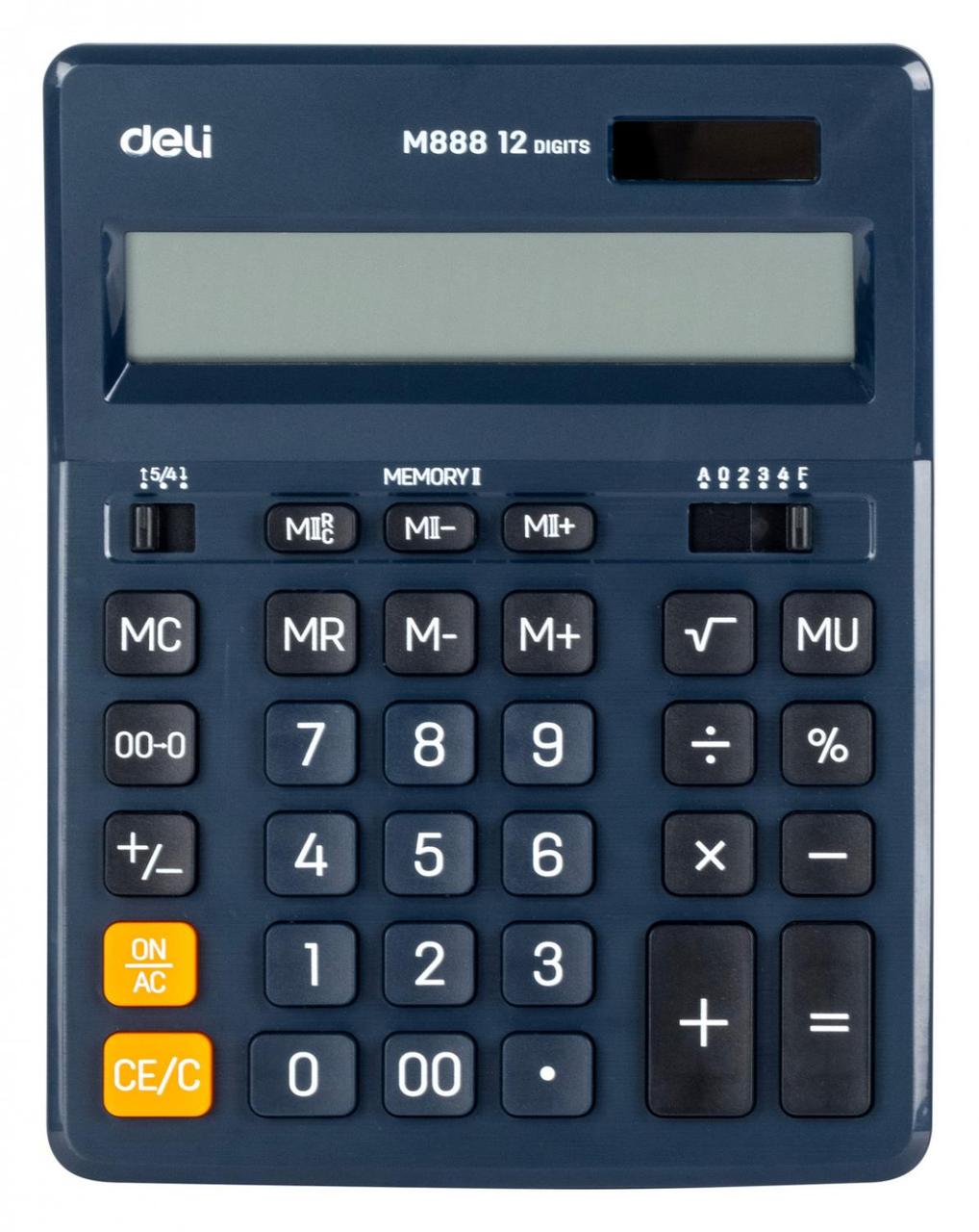 Калькулятор настольный Deli EM888F-blue темно-зеленый 12-разр. - фото 1 - id-p220273340