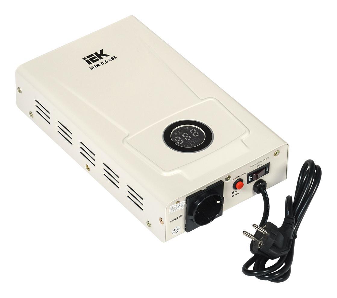 Iek IVS22-1-D05-09 Стабилизатор напряжения настенный SLIM 0,5кВА IEK - фото 1 - id-p219076264
