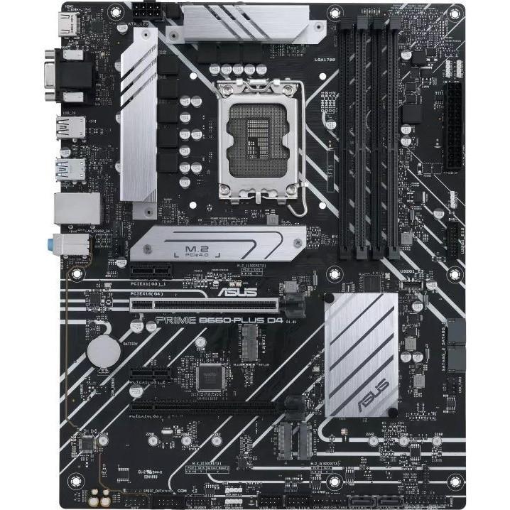 Материнская плата Asus PRIME B660-PLUS D4 Soc-1700 Intel B660 4xDDR4 ATX AC`97 8ch(7.1) 2.5Gg RAID+HDMI+DP - фото 1 - id-p212715161
