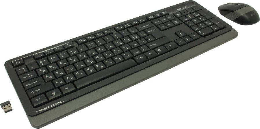 Клавиатура + мышь A4Tech Fstyler FG1010 клав:черный/серый мышь:черный/серый USB беспроводная Multimedia - фото 1 - id-p203910258