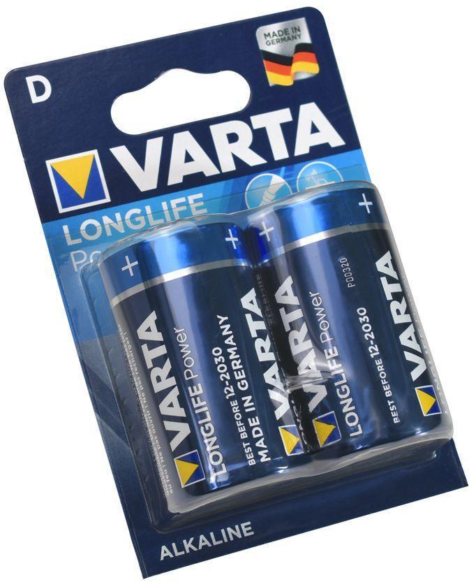 Батарейка Varta LONGLIFE POWER (HIGH ENERGY) LR20 D BL2 Alkaline 1.5V (4920) (2/20/100) VARTA 04920121412 - фото 1 - id-p212734324