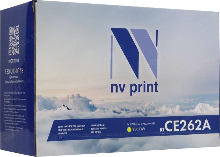 Картридж NV-Print аналог CE262A Yellow для HP Color LaserJet CP4025/4525 - фото 1 - id-p203908408