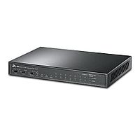 Коммутатор TP-Link. 8-port 10/100Mbps Unmanaged PoE switch, 2 Gb RJ45 + 1 Gb SFP uplinks, PoE budget up to