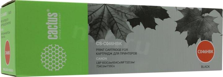 Картридж Cactus CS-C046HBK Black для Canon i-SENSYS LBP653Cdw/654Cx/MF732Cdw/734Cdw/735Cx - фото 1 - id-p212698307