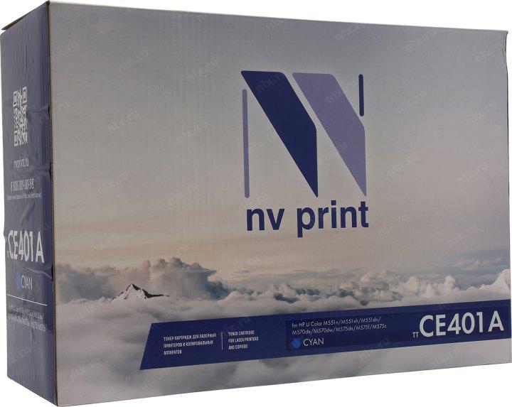 Картридж NV-Print аналог CE401A Cyan для HP LJ Enterprise 500 Color M551n - фото 1 - id-p212713635