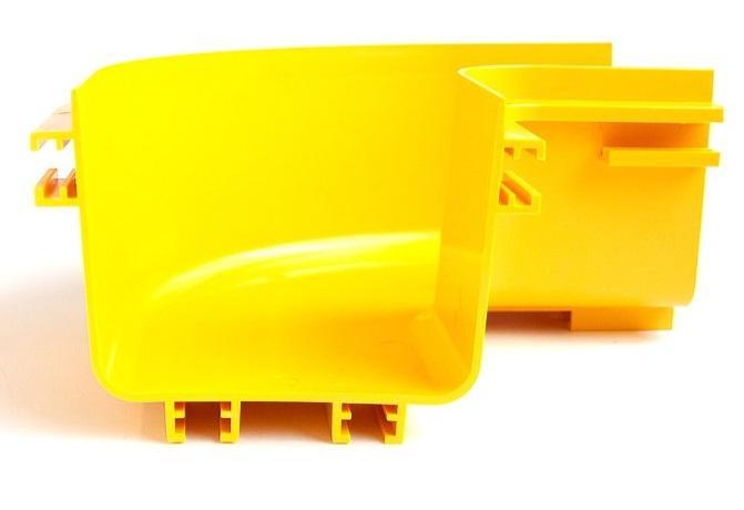 LANMASTER LAN-OT120-HC90 Горизонтальный поворот 90° оптического лотка 120 мм, желтый - фото 1 - id-p212709586