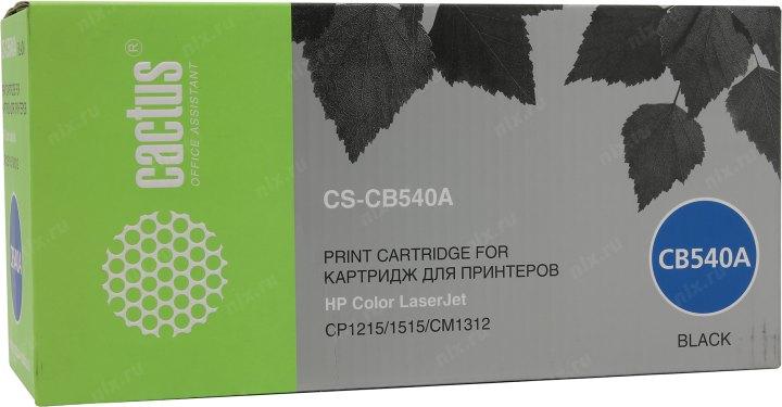 CACTUS CB540A Картридж (CS-CB540A) для принтеров Color LaserJet CP1215/1515/CM1312, чёрный - фото 1 - id-p212699913
