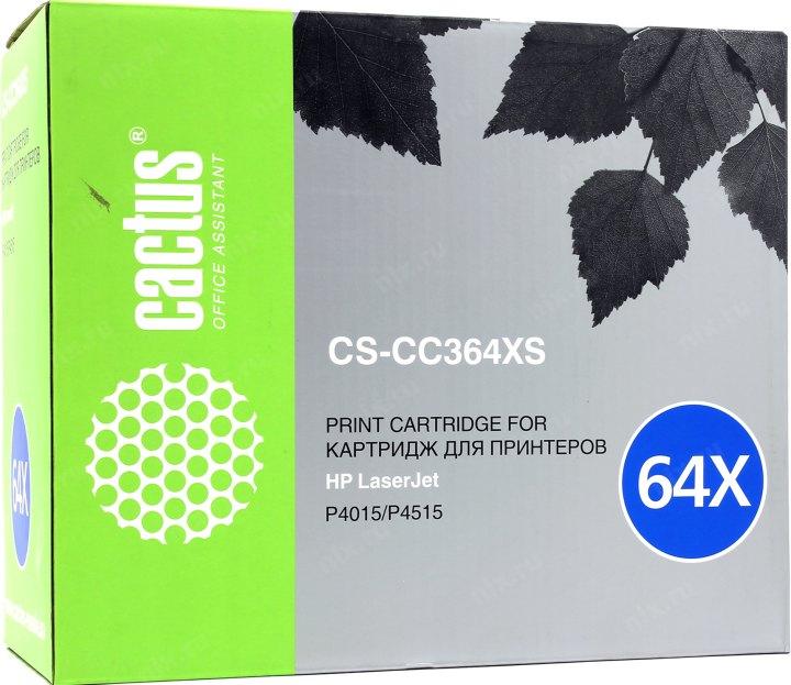 CACTUS CC364X Картридж (CS-CC364XS) для LaserJet P4015/4515 черный, 24 000 стр. - фото 1 - id-p212715380