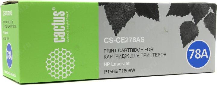 CACTUS CE278A Картридж (CS-CE278AS) для LaserJet P1566/P1606w, чёрный, 2100 стр. - фото 1 - id-p212699929