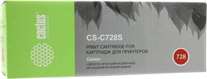 Картридж Cactus CS-C728(S) для Canon MF4410/4430/4450/4550/4570/4580 - фото 1 - id-p212711206