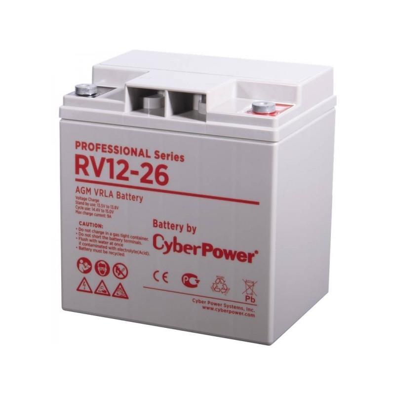 Аккумуляторная батарея PS CyberPower RV 12-26 / 12 В 26 Ач Cyberpower. Battery CyberPower Professional series - фото 1 - id-p203907237