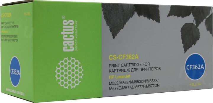 CACTUS CF362A Тонер Картридж CS-CF362A для HP CLJ M552dn/M553dn/M553N/M553x (5000стр.), желтый - фото 1 - id-p212703327