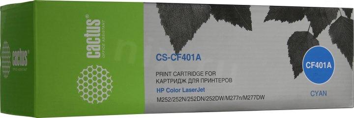 CACTUS CF401A Тонер Картридж CS-CF401A голубой для HP CLJ M252/252N/252DN/252DW/M277n/M277DW (1400стр.) - фото 1 - id-p212699985