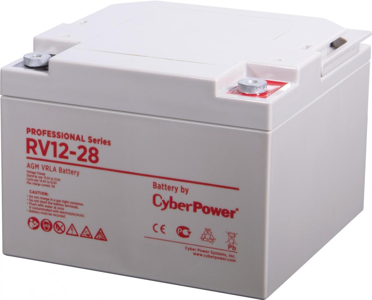 Аккумуляторная батарея PS CyberPower RV 12-28 / 12 В 28 Ач Cyberpower - фото 1 - id-p210927994
