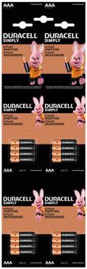 Батарея Duracell Simply LR03-4BL MN2400 AAA (промо:4x4) (16шт) - фото 1 - id-p203907611