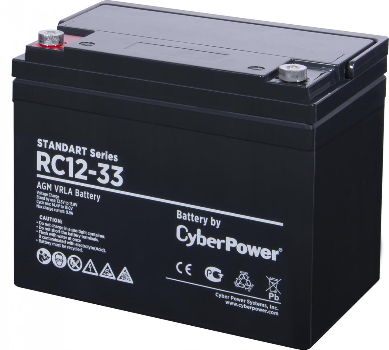 Аккумуляторная батарея SS CyberPower RC 12-33 / 12 В 33 Ач Cyberpower - фото 1 - id-p212730510