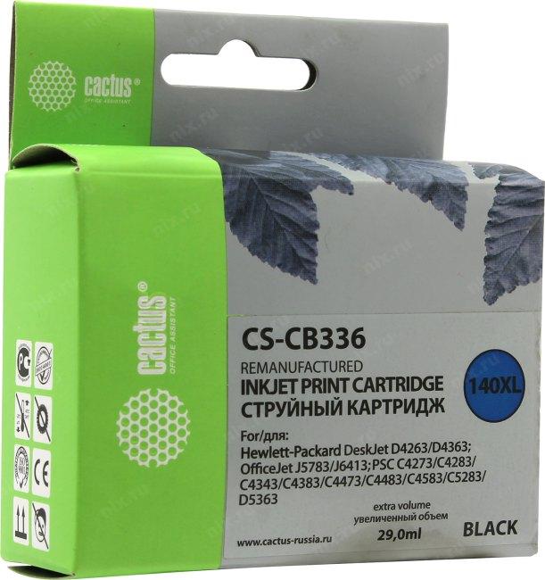 Картридж Cactus CS-CB336 (№140XL) Black для HP D4263/4363/J5783/6413(восстановлен из б/у) - фото 1 - id-p212698354