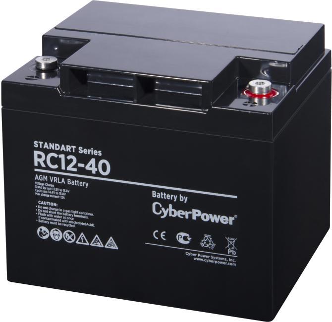 Аккумуляторная батарея SS CyberPower RC 12-40 / 12 В 40 Ач Cyberpower. Battery CyberPower Standart series RС - фото 1 - id-p203909561