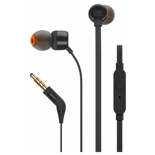 Наушники с микрофоном JBL Tune 110 Black (шнур 1.1м) JBLT110BLK - фото 1 - id-p212701505