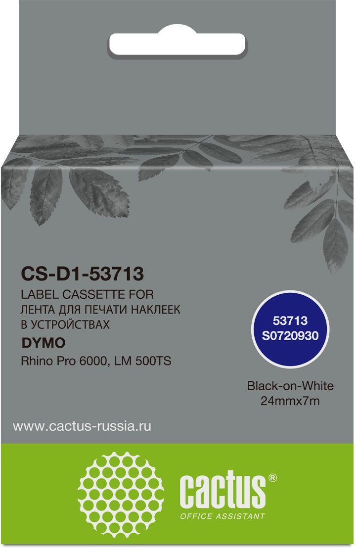Картридж ленточный Cactus CS-D1-53713 53713 для Dymo Rhino Pro 6000, LM 500TS - фото 1 - id-p218811387