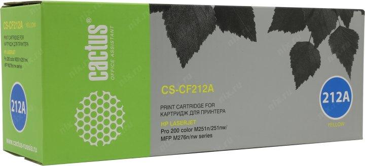 Картридж Cactus CS-CF212A Yellow для HP LJ M251/M276 - фото 1 - id-p212698273