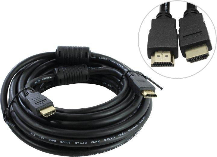 5bites APC-014-075 Кабель HDMI to HDMI (19M -19M) 7.5м 2 фильтра ver1.4 - фото 1 - id-p212700577