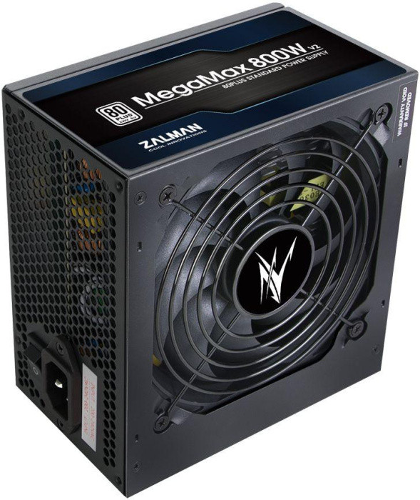 Блок питания Zalman 800W ZM800-TXII (V2) (Black) (24+2x4+2x6/8пин) ATX 2.3, Active PFC,120mm fan, 80Plus