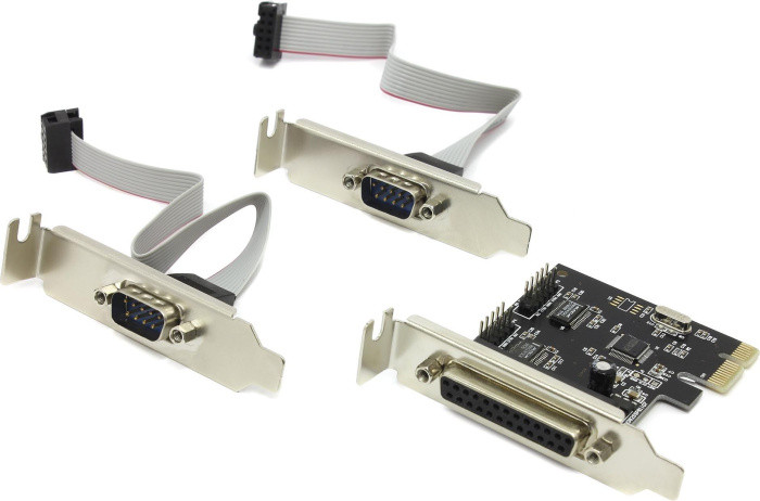 Контроллер Espada PCIe2S1PLWCH (OEM) PCI-Ex1, 2xCOM9M + 1xLPT25F, LowProfile - фото 1 - id-p212724768