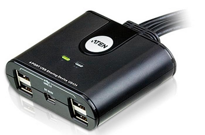 Переключатель электронный ATEN 4 PORT USB Sharing Device. - фото 1 - id-p218811685