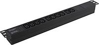 Exegate ServerPro PDU-19H003 Al-10C13-C14 EX280861RUS Блок силовых розеток 19" чёрный 1U 10xIEC-320-C13