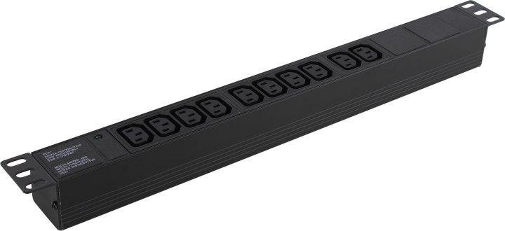 Exegate ServerPro PDU-19H003 Al-10C13-C14 EX280861RUS Блок силовых розеток 19" чёрный 1U 10xIEC-320-C13 - фото 1 - id-p211091662