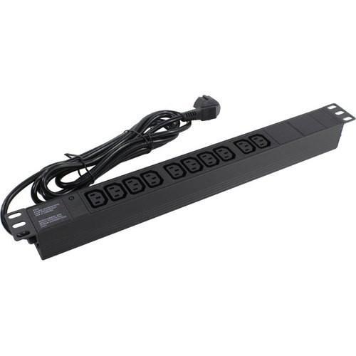 Exegate ServerPro PDU-19H005 Al-10C13-EU3 EX280863RUS Блок силовых розеток 19" чёрный 1U 10xIEC-320-C13 - фото 1 - id-p211091660