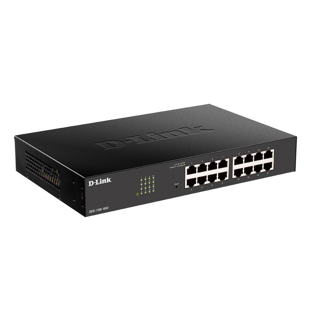 D-Link DGS-1100-16V2/A2A Настраиваемый L2 коммутатор c 16 портами 10/100/1000Base-T - фото 1 - id-p212731541