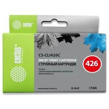 Картридж Cactus CS-CLI426C Cyan для Canon PIXMA IP4840 MG5140/5240/6140/8140 - фото 1 - id-p211966639