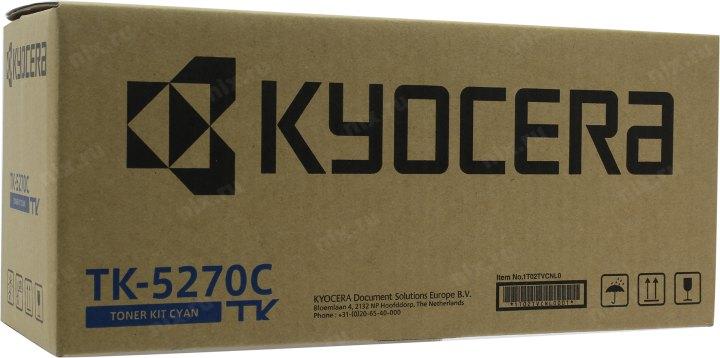 Kyocera-Mita TK-5270C Тонер-картридж,Cyan {P6230cdn/M6230cidn/M6630cidn (6000стр)} - фото 1 - id-p212699846