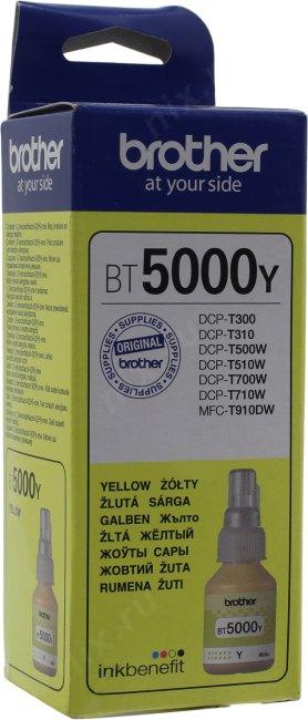 Картридж струйный Brother BT5000Y желтый (5000стр.) для Brother DCP-T300/T500W/T700W - фото 1 - id-p220889184
