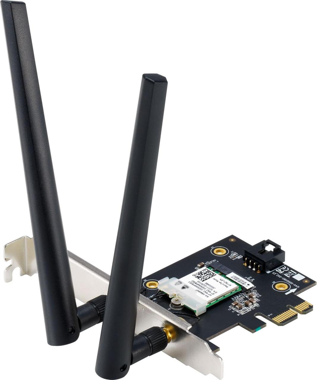 Адаптер ASUS PCE-AXE5400//WIFI 802.11ax, 2402 + 574Mbps, PCI-E Adapter, 2 antenna; 90IG07I0-ME0B10 - фото 1 - id-p216568544