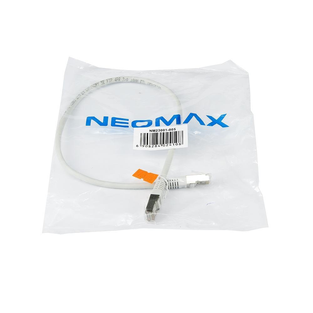 NEOMAX (NM23001-005) Шнур коммут. FTP 0.5 м., гибкий, Кат. 5е, многожильный - фото 1 - id-p213464977