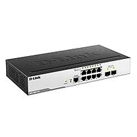 D-Link DGS-3000-10L/B1A Управляемый коммутатор 2 уровня с 8 портами 10/100/1000Base-T и 2 портами 1000Base-X