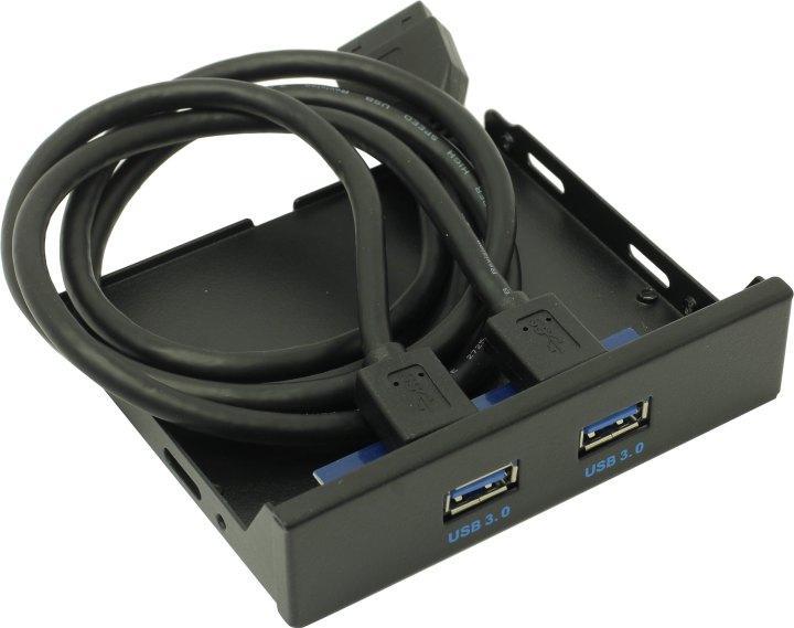Exegate U3H-615 USB3.0 2-port Front Panel (крепление на лицевую панель корпуса 3.5") - фото 1 - id-p212732609