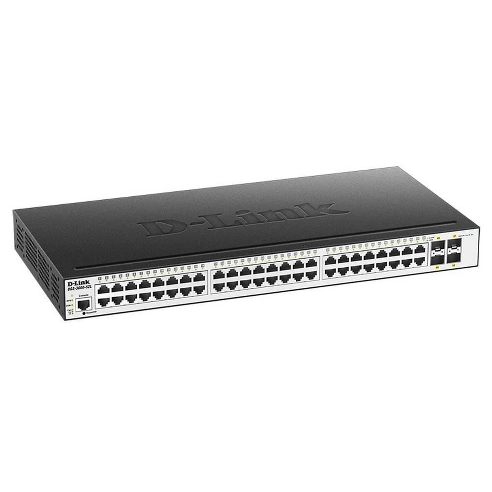 D-Link DGS-3000-52L/B1A Управляемый коммутатор 2 уровня с 48 портами 10/100/1000Base-T и 4 портами 1000Base-X - фото 1 - id-p222434753