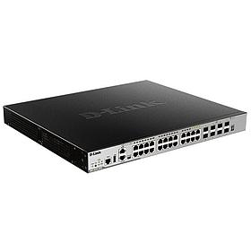 D-Link DGS-3630-28PC/A1ASI Управляемый стекируемый коммутатор 3 уровня с 20 портами 10/100/1000Base-T, 4