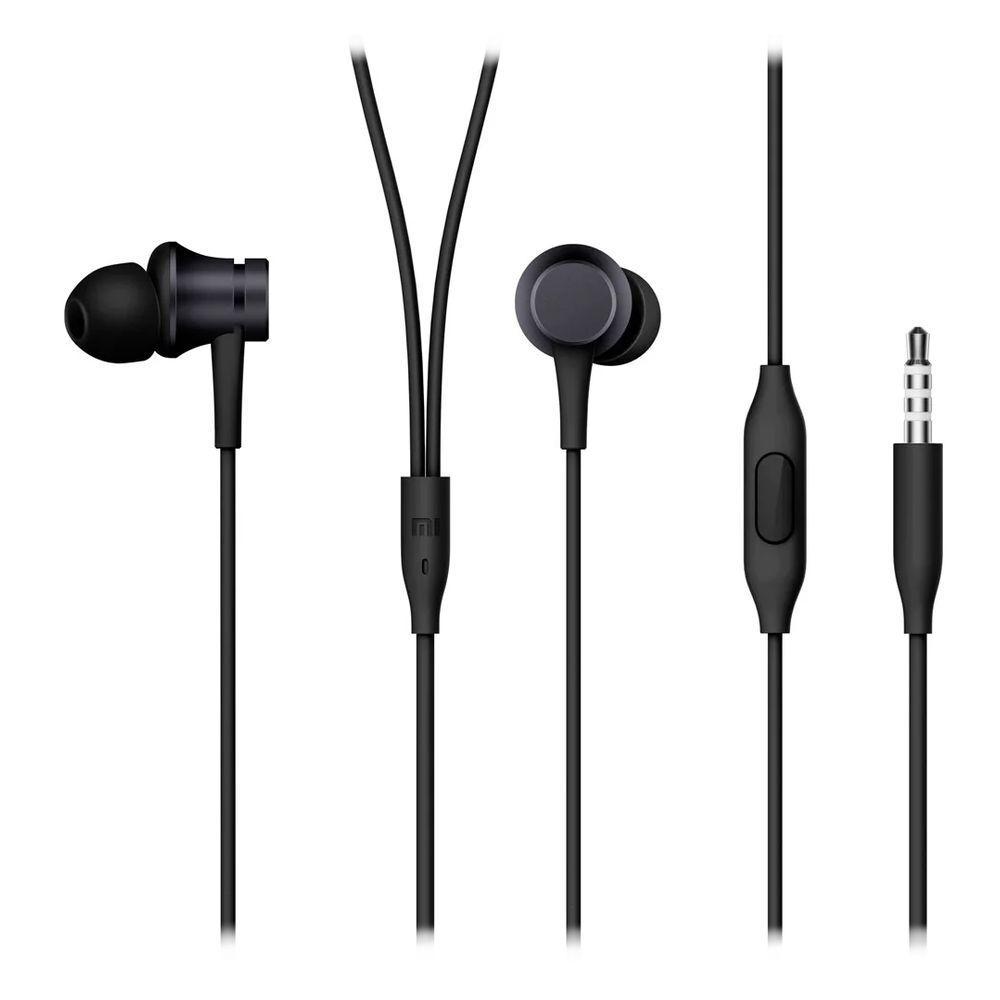 Наушники с микрофоном Xiaomi ZBW4354TY Mi In-Ear Headphones Basic Matte Black (шнур 1.25м) - фото 1 - id-p212549055
