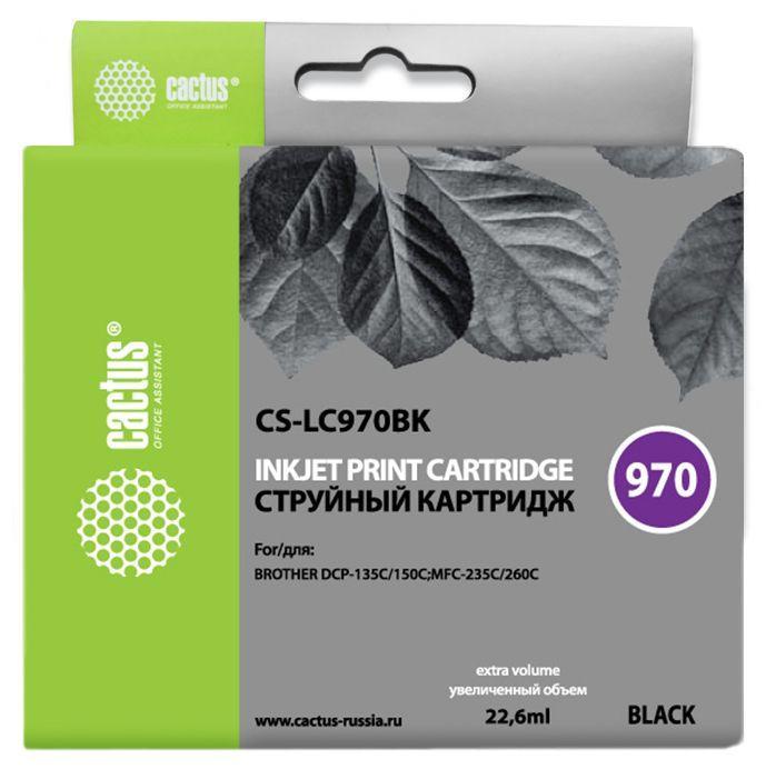 CACTUS LC-970BK Картридж для Brother Brother DCP-135C/150C/MFC-235C/260C, (22.6мл), черный