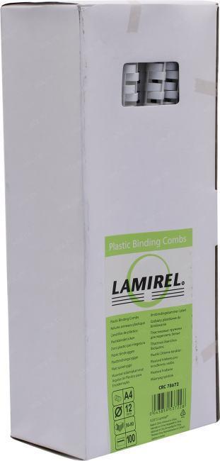 Lamirel CRC78672 Пластмассовые гребёнки для переплёта (WhiteA4 d 12мм уп. 100 шт) - фото 1 - id-p214261838