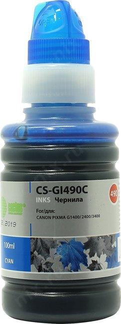 Чернила Cactus CS-GI490C Cyan для Canon Pixma G1400/G2400/G3400 (100мл)